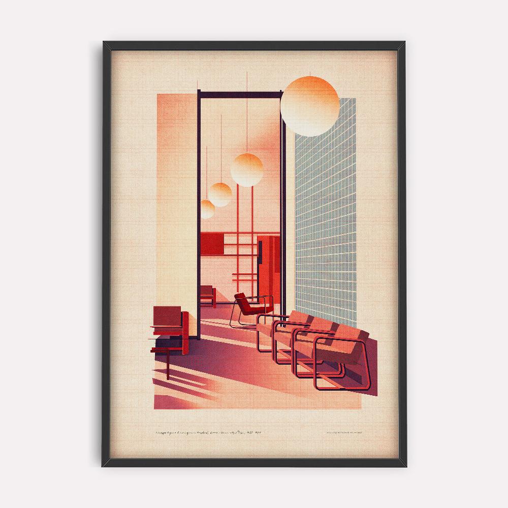 Art Print Sander Patelski: Bocconi University Milan 50x70cm