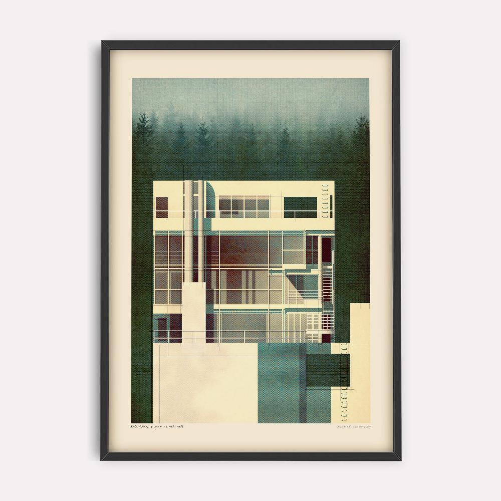 Art Print Sander Patelski: Richard Meier Douglas House 50x70cm