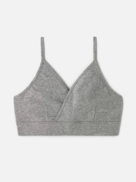 Thought Organic Cotton Jersey Triangle Bralette - Grey Marle