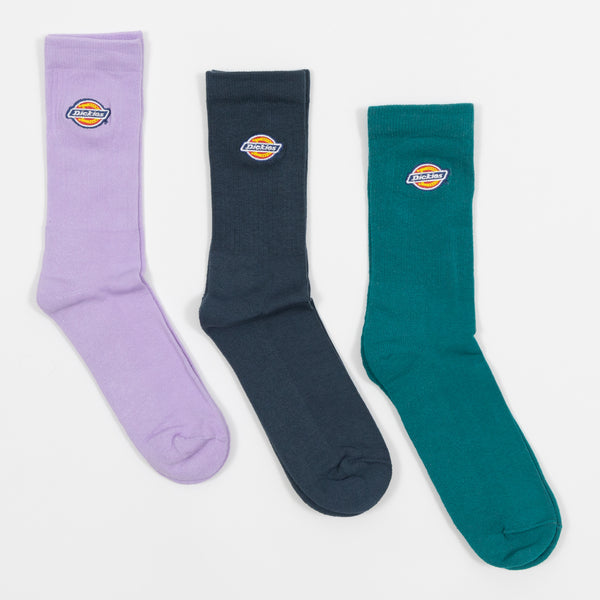 3-pack Valley Grove Logo Socks In Deep Lake