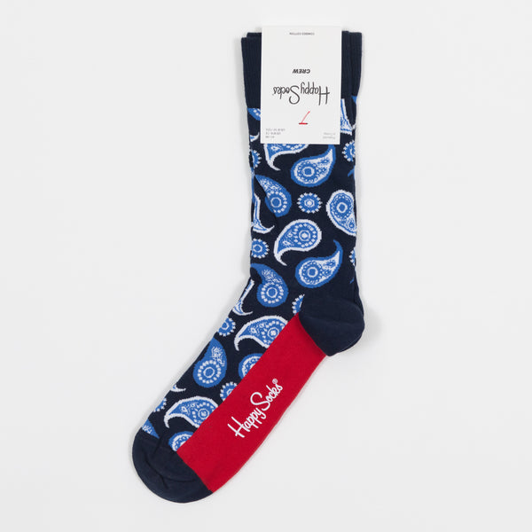 Paisley Socks In Navy