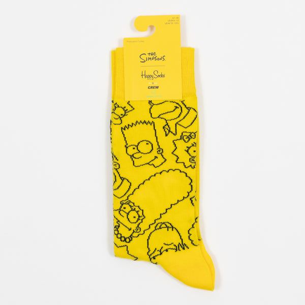 Happy Socks X The Simpsons Family Socks In Yellow