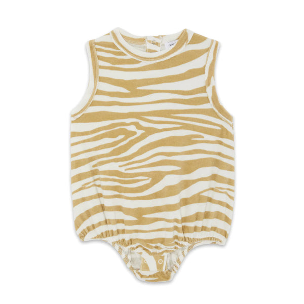 : Tiger Terry Towel Bubble Bodysuit - Baby