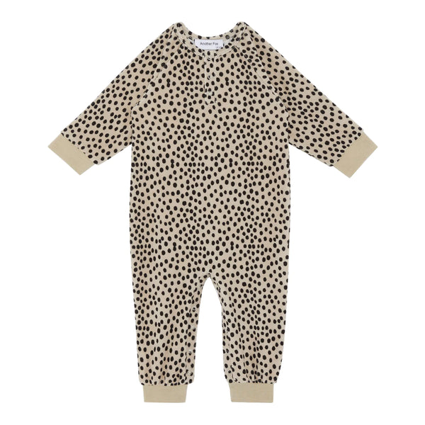 : Dot Terry Towel Sleepsuit - Baby