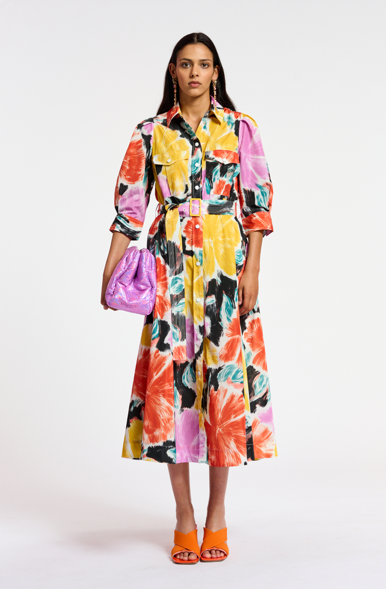 Essentiel Antwerp - Dune Puffy Sleeve Shirt Dress