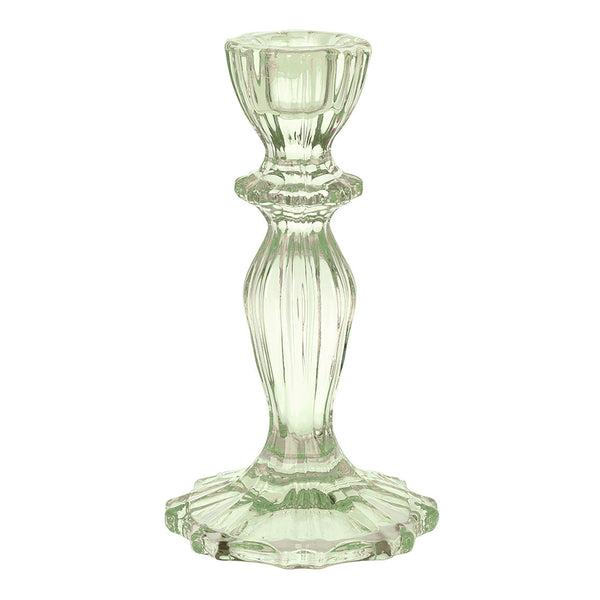 Glass Candle Holder - Green