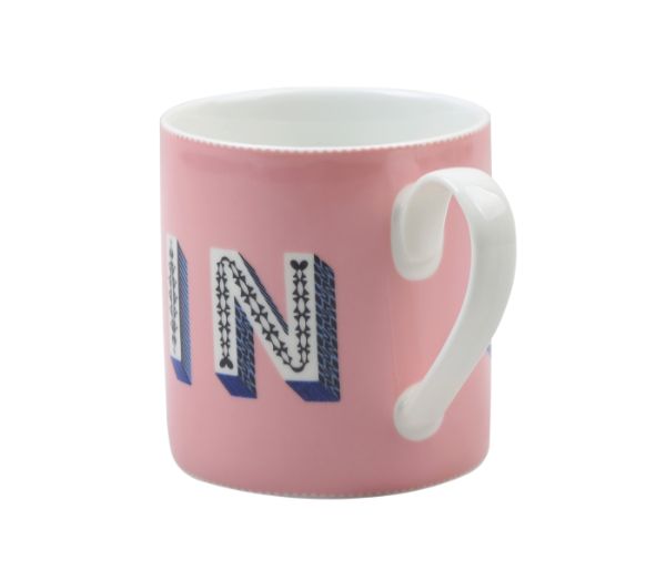 Asta Barrington Word Collection Fine Porcelain Pink Gin Mug 400ml