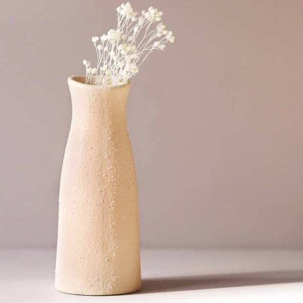 Peach Textured Ceramic Vase