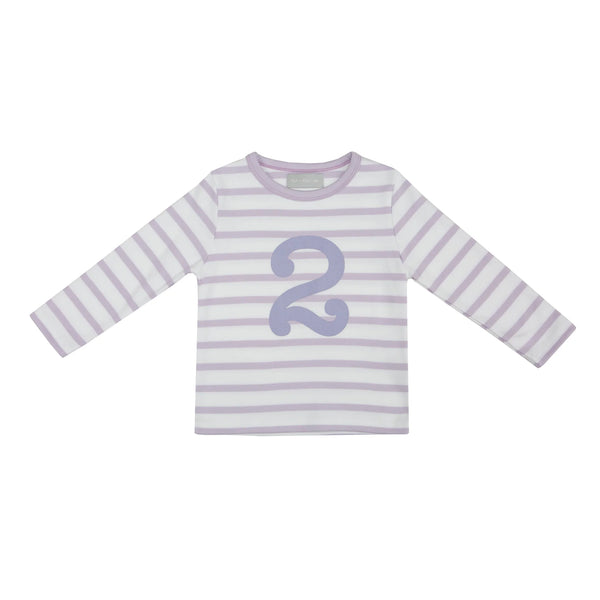 Parma Violet & White Breton Number 2 T Shirt