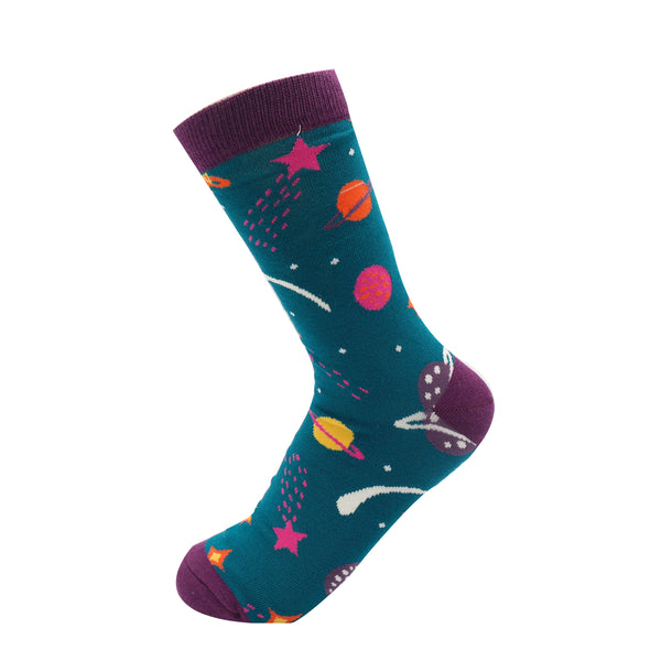 - Teal Space Socks