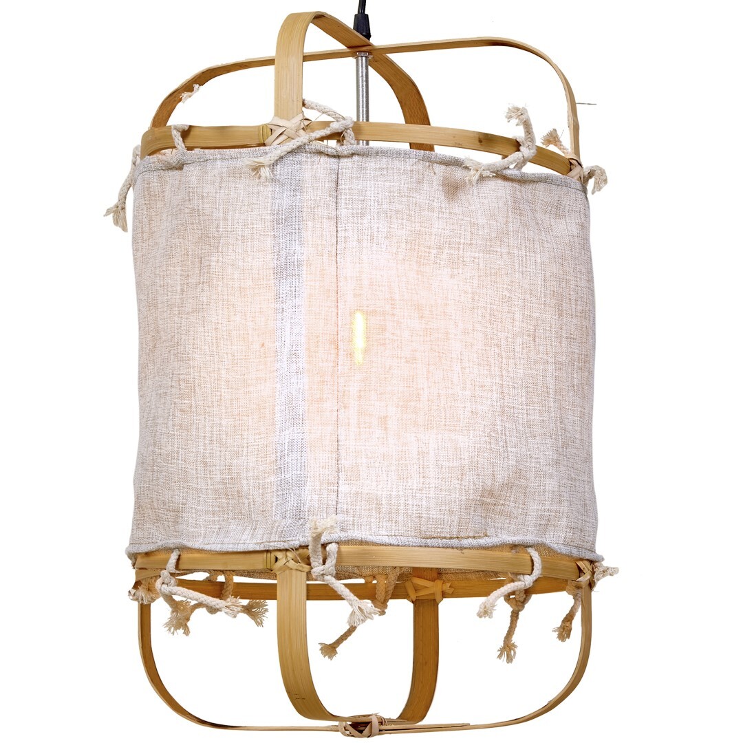 Foimpex Ceiling Lamp Bamboo/Thick Cotton Fabric