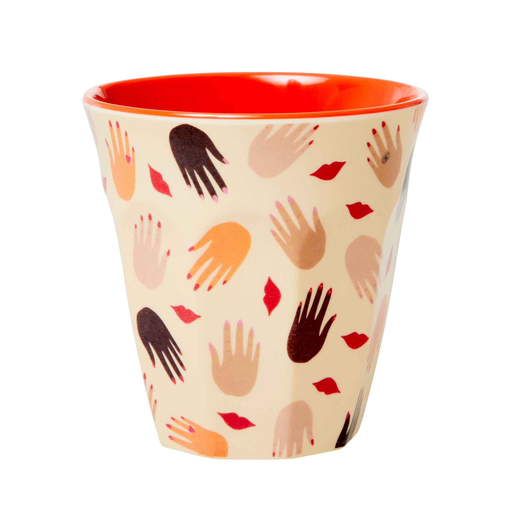rice Melamine Cup Hands and Kisses
