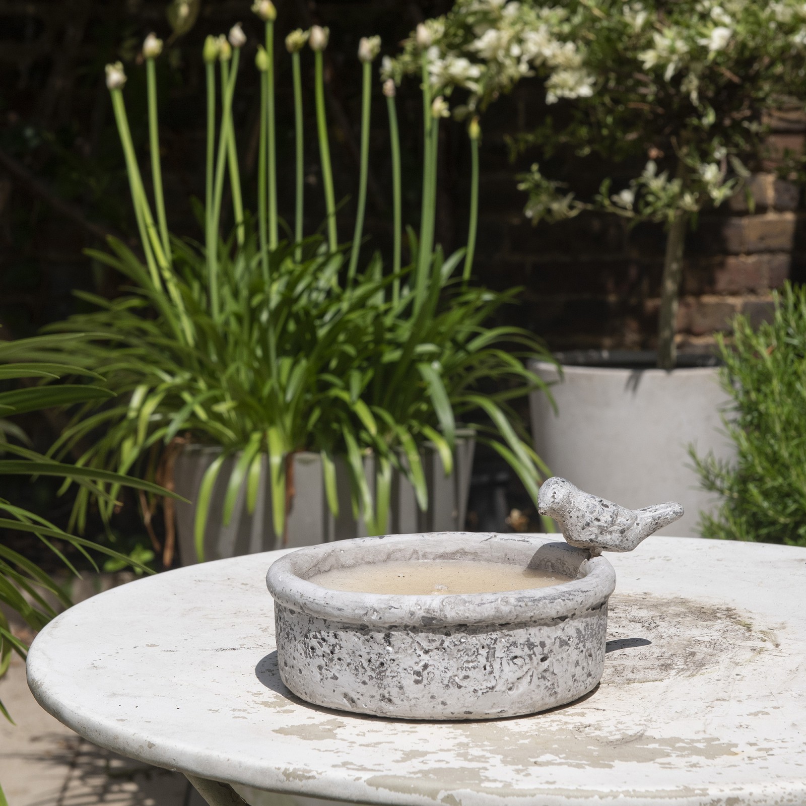 Round Stone Birkdale Bird Candle Bowl