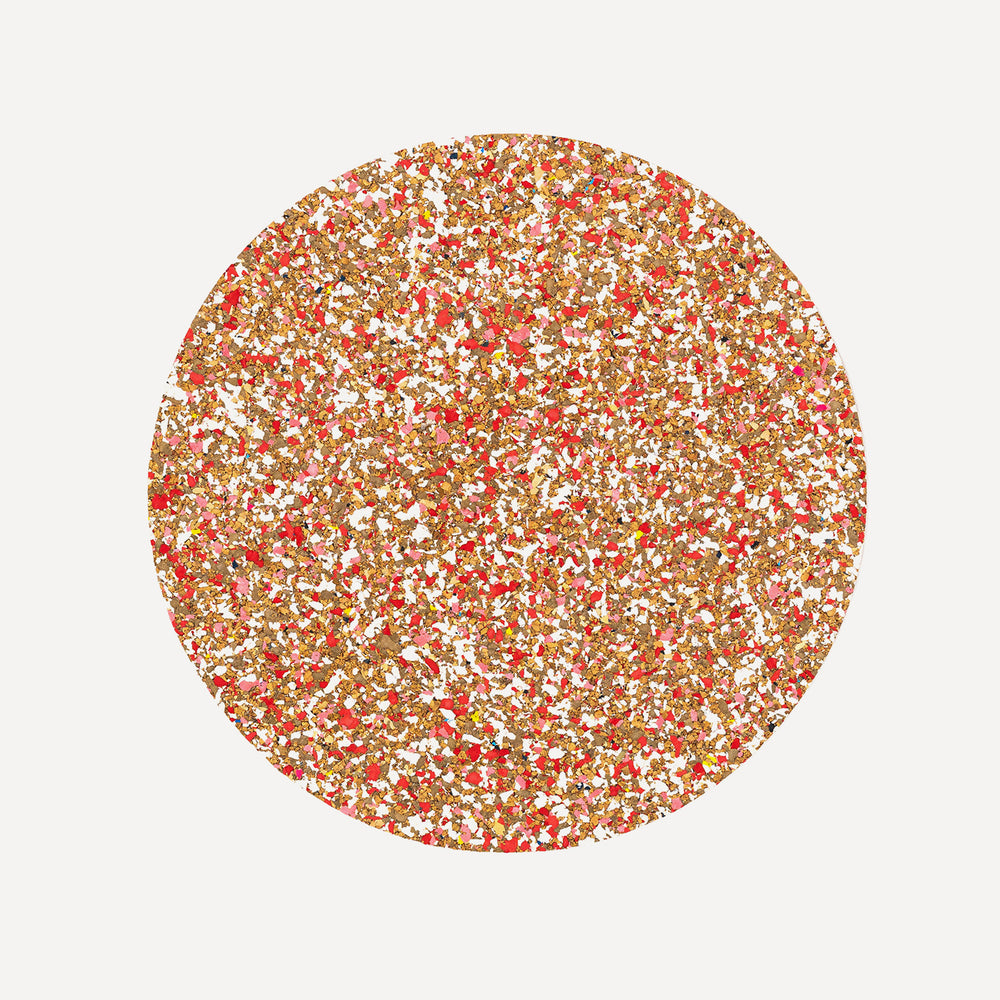 Yod & Co. Speckled Round Cork Placemat - Red