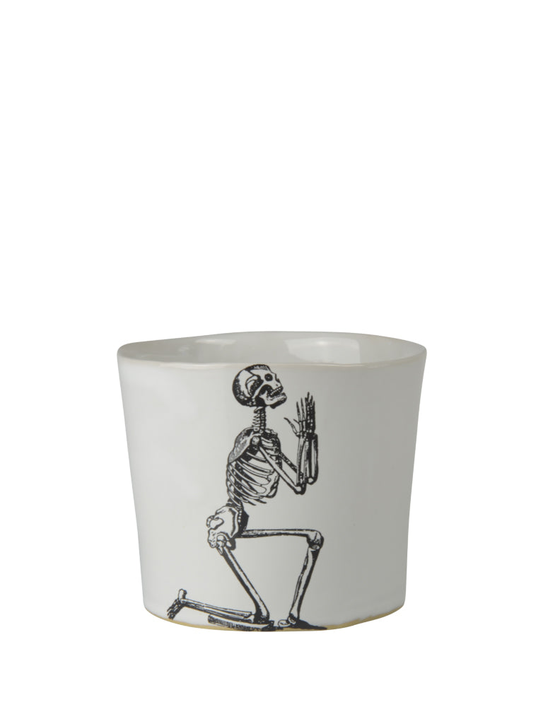 Medium Skeleton Coffee Beaker In White