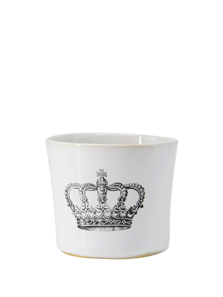 Medium Crown Coffee Beaker In White