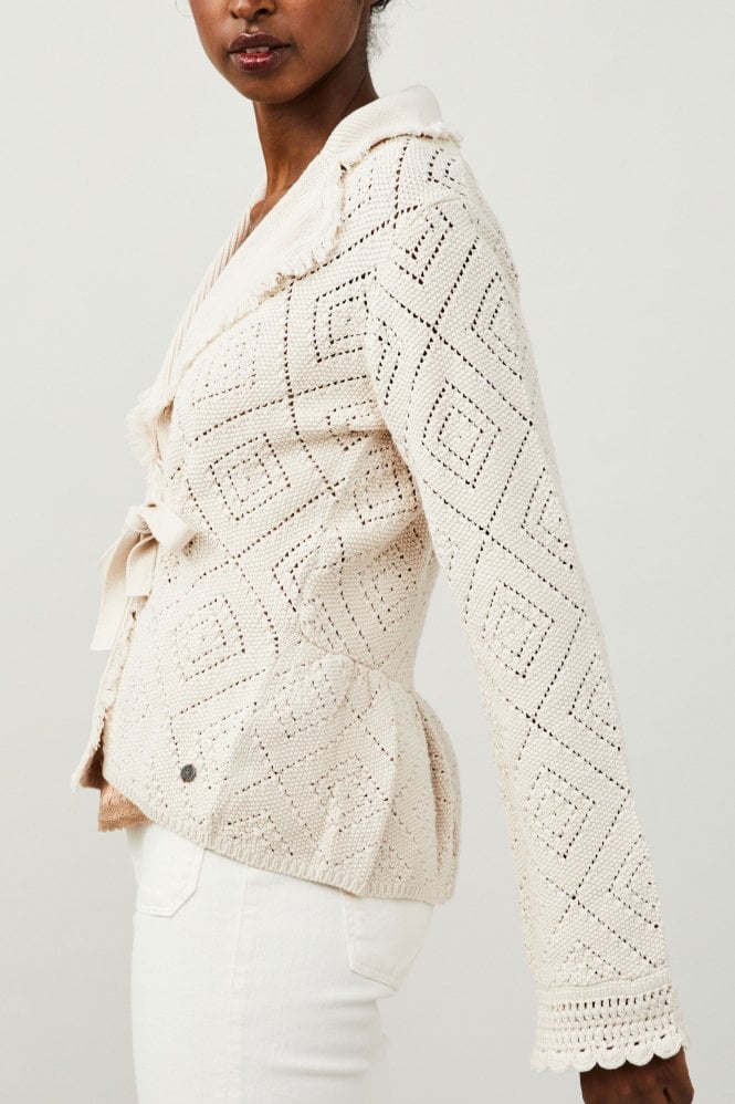 Aurora Cardigan In Light Porcelain