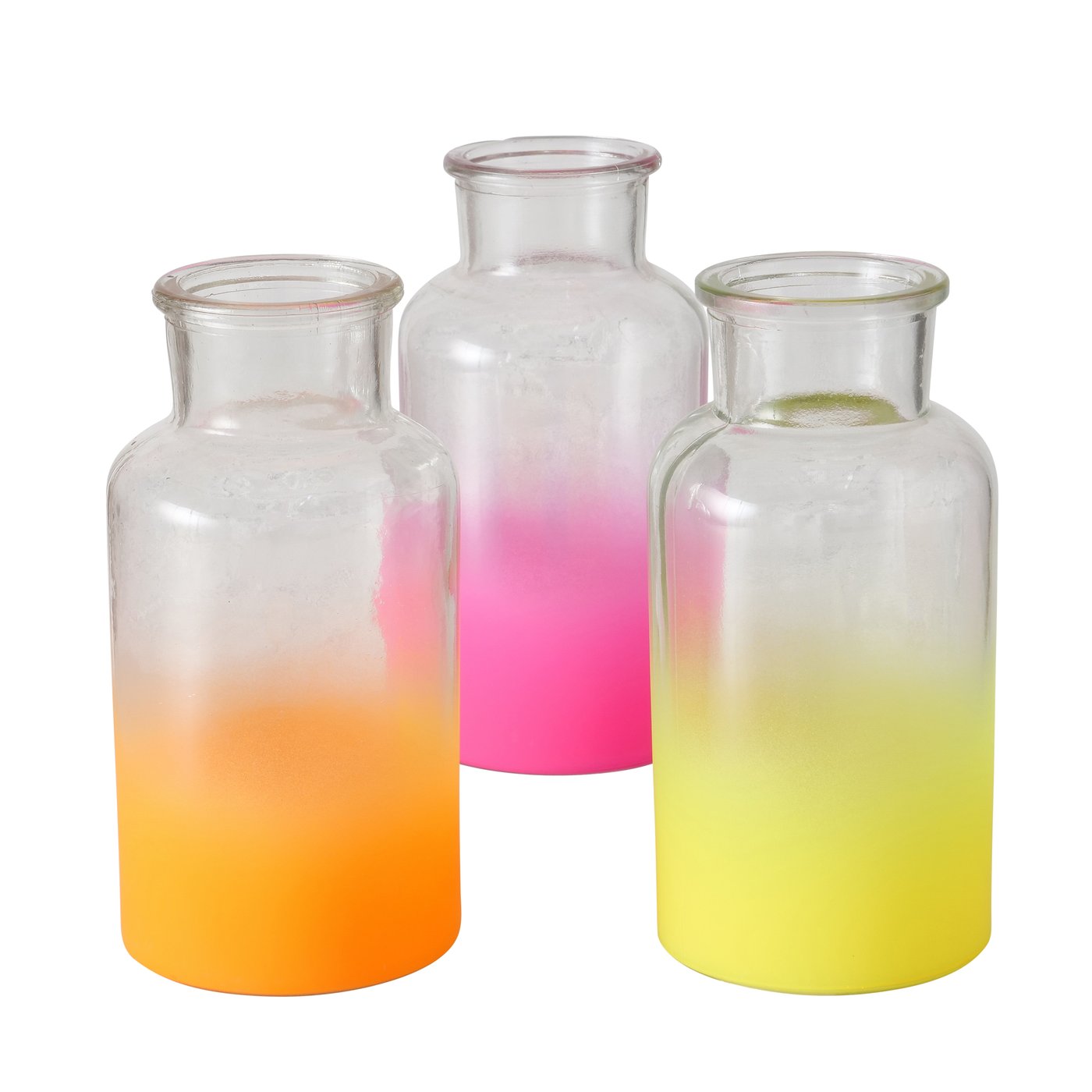 &Quirky Neon Colour Pop Vase : Orange, Pink or Yellow