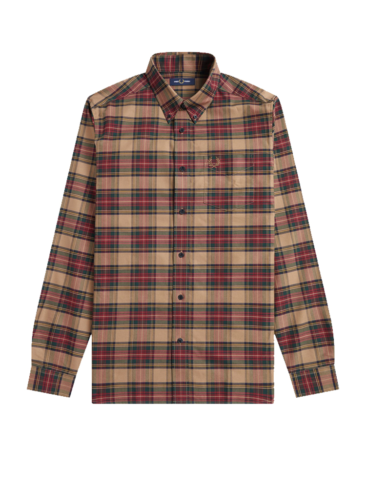 Fred Perry Fred Perry Tartan Shirt Shaded Stone