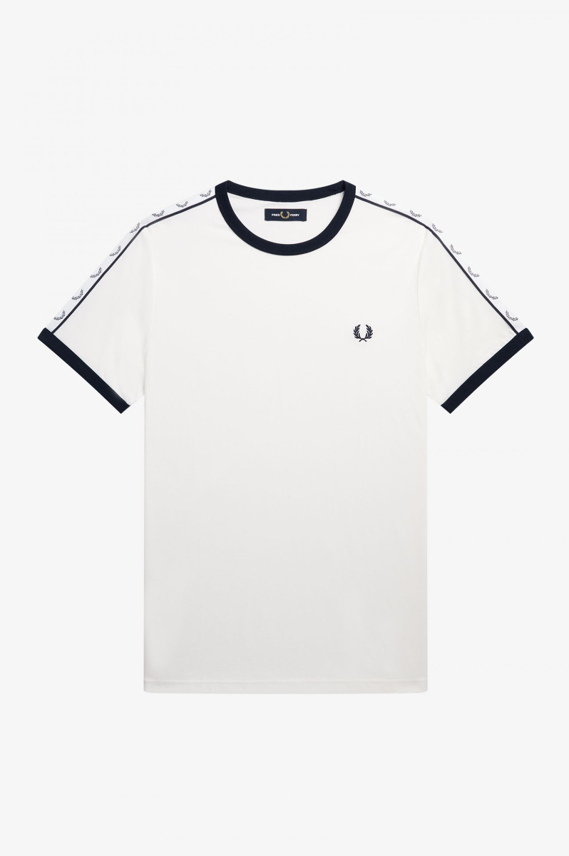 Fred Perry Fred Perry Taped Ringer T-shirt M4620 Snow White