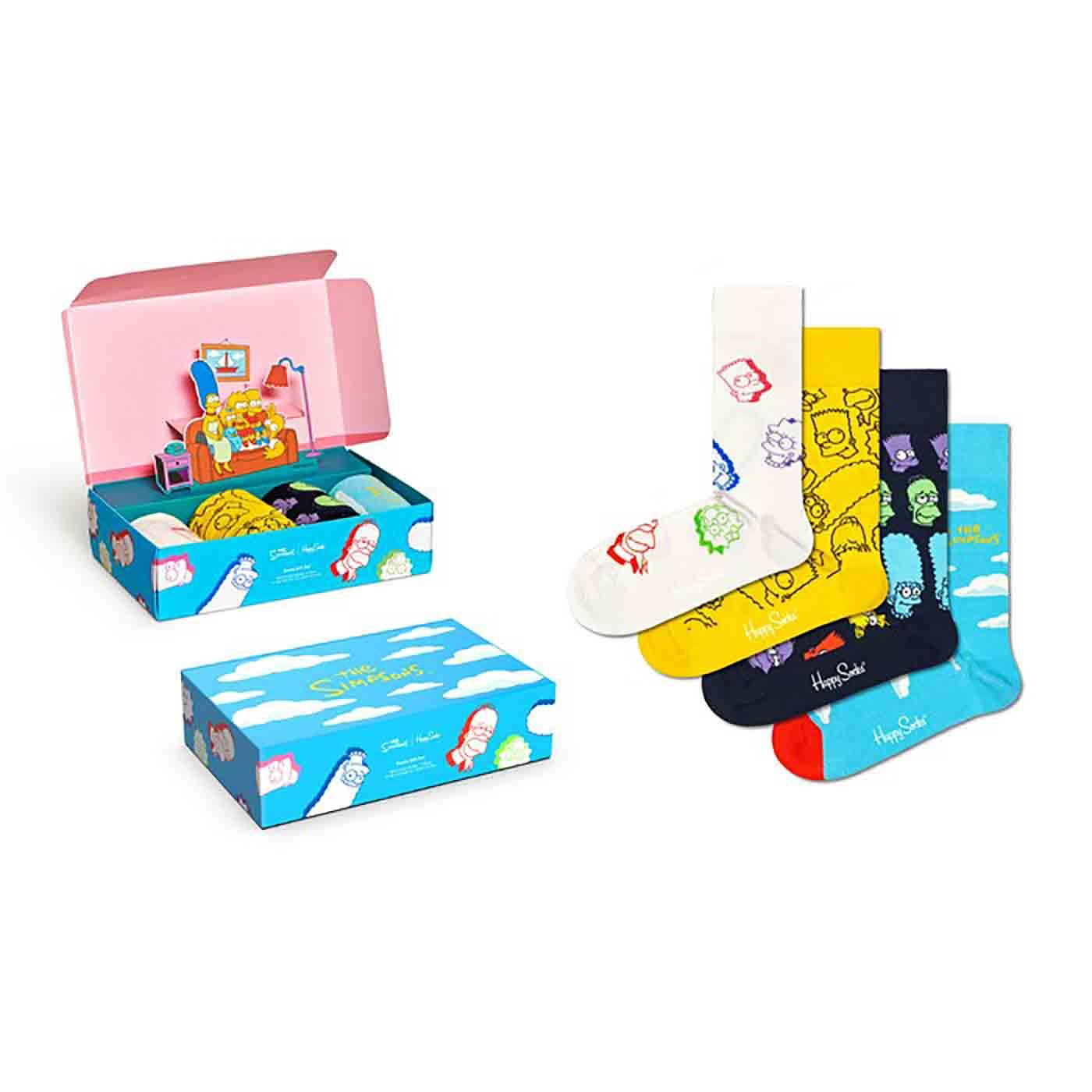 Happy Socks  x The Simpsons 4 Pack Gift Box