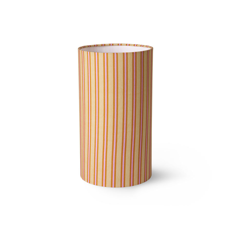 Stripes printed cylindrical lampshade