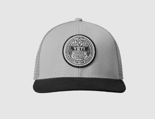 Trapping License Trucker Cap Grey Black