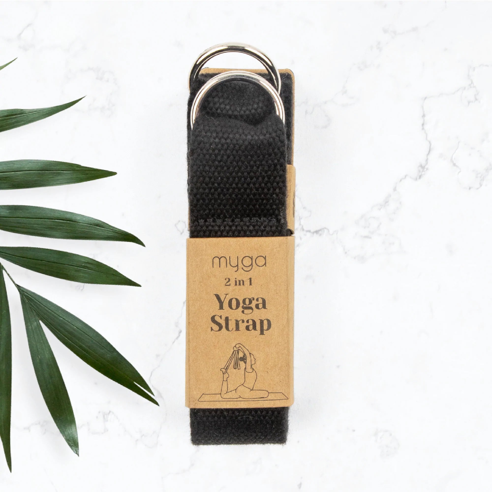 Black 2 In 1 Yoga Belt & Sling - Myga