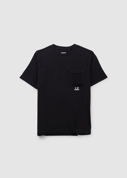 Kids Mesh Pocket T-shirt In Black