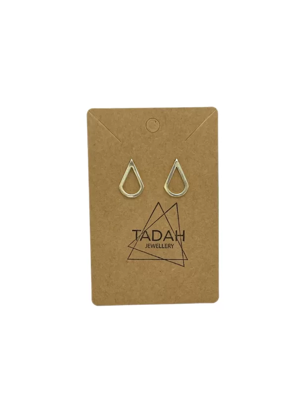 Small Silver Pear Drop Earrings By Tadah