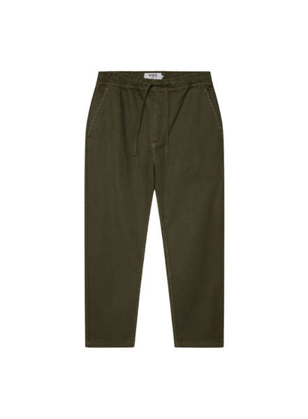 Kurt Trousers In Khaki Organic Cotton Twill