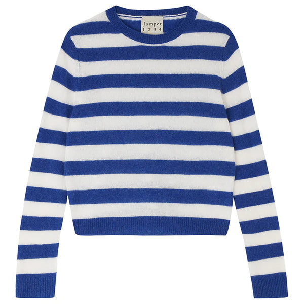 Stripe Crew - Denim/cream