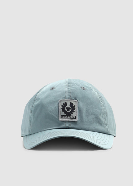 Belstaff Men's Phoenix Logo Cap Shimmer Shell In Steel Green