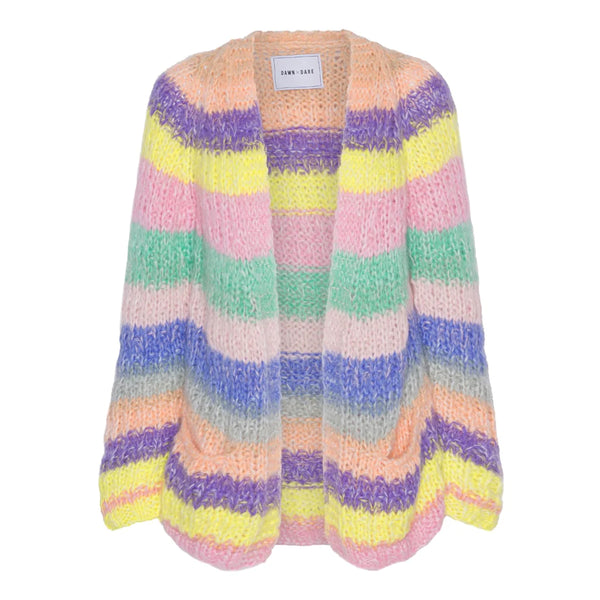 Mars Multi Stripe Cardigan Pink