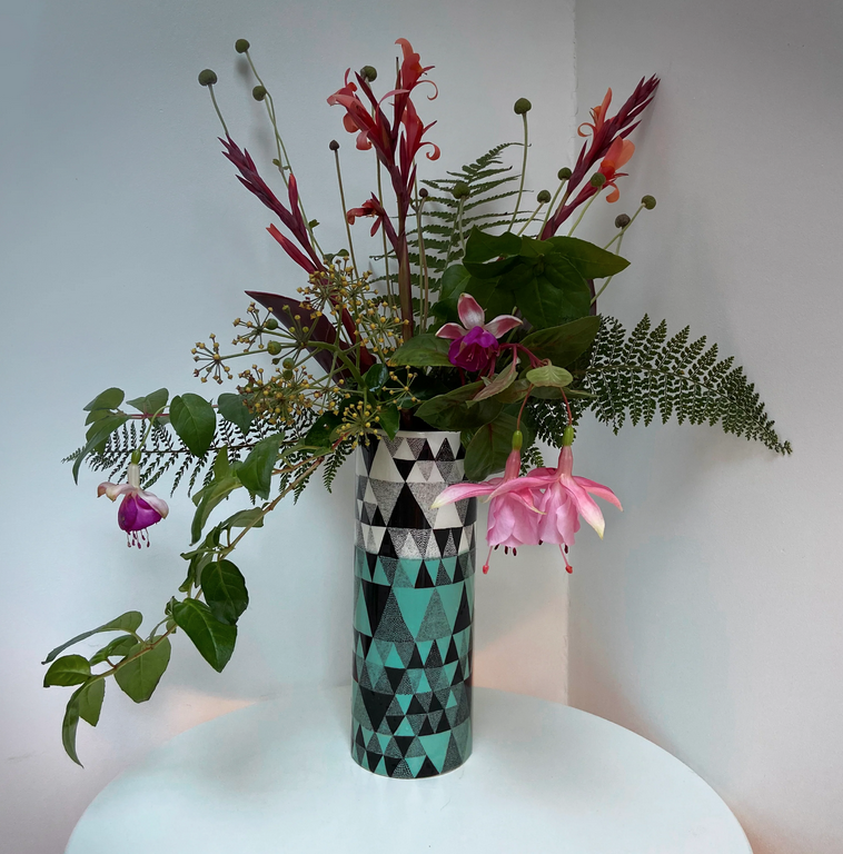 Lush Designs Jade Triangle Vase