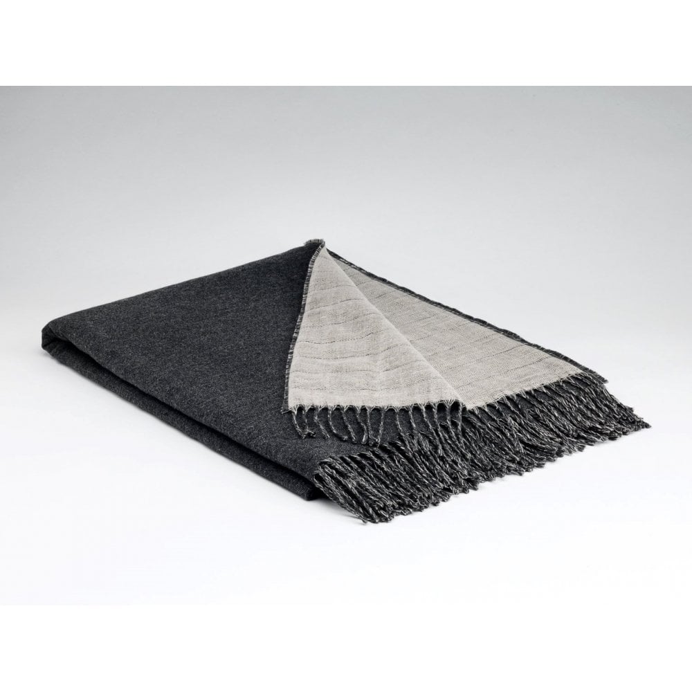 Charcoal Irish Linen/Merino Lambswool Throw