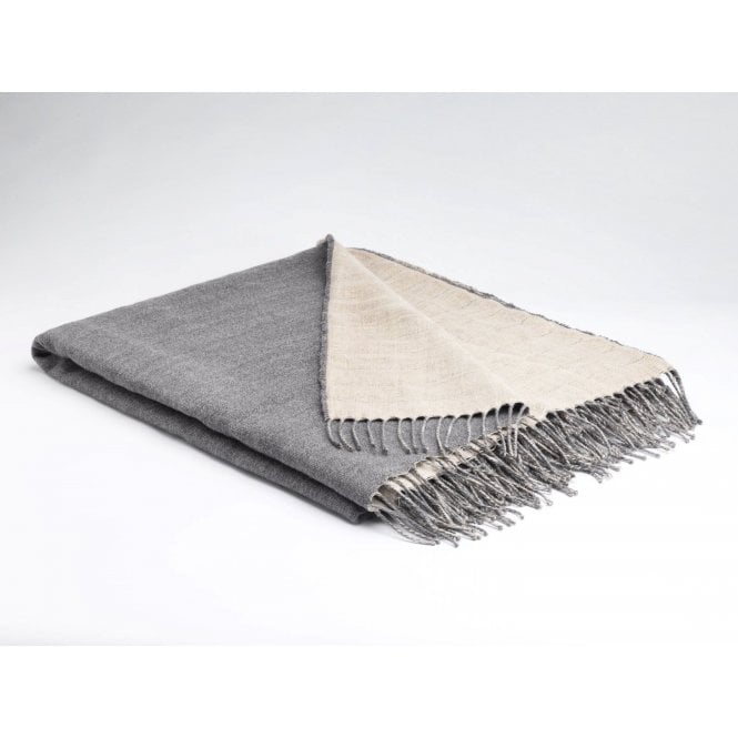 Feather Grey Irish Linen/Merino Lambswool Throw