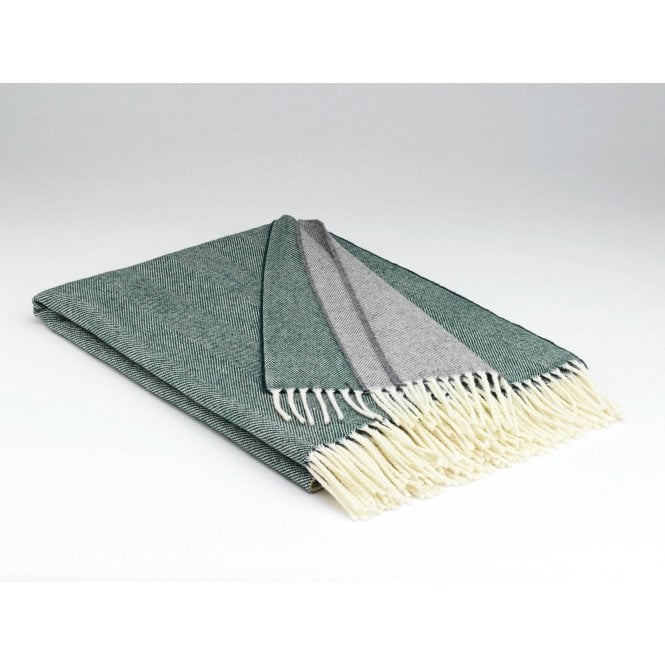 Dublin Green Supersoft Merino Lambswool Throw