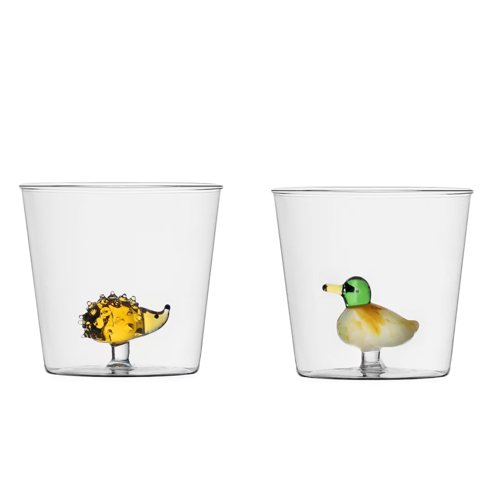 Animal Farm - Set of 2 tumblers - Hedgehog and Duck