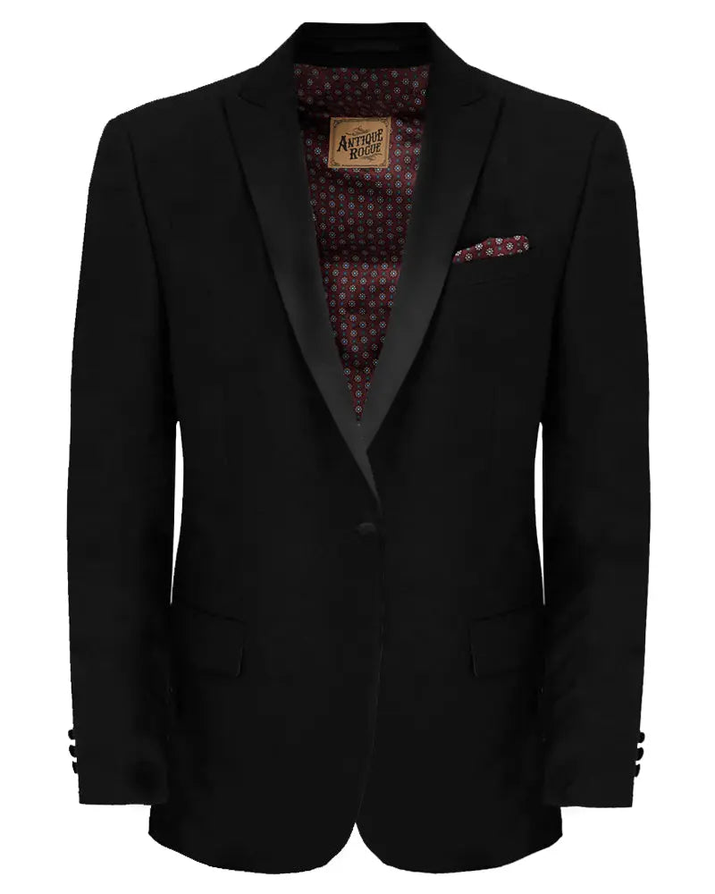 Antique Rogue Tuxedo Dinner Suit Jacket - Black