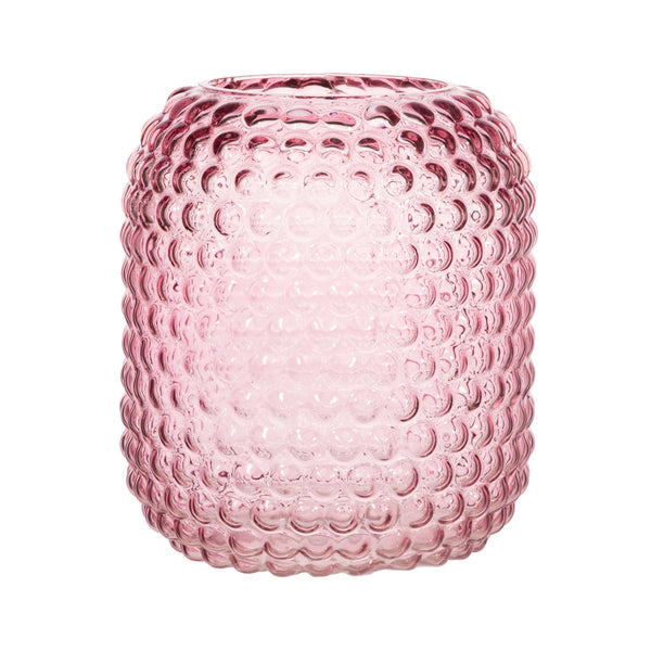 Sass & Belle  Large Pink Glass Vase Bobble
