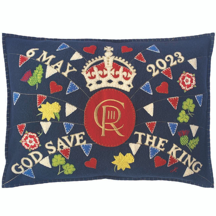 Coronation Cushion - Navy