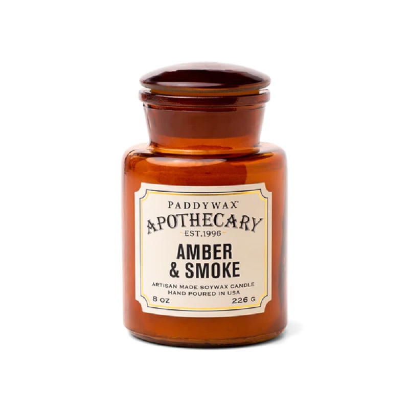 Paddywax Apothecary Glass Jar Candle - Amber & Smoke (226g)