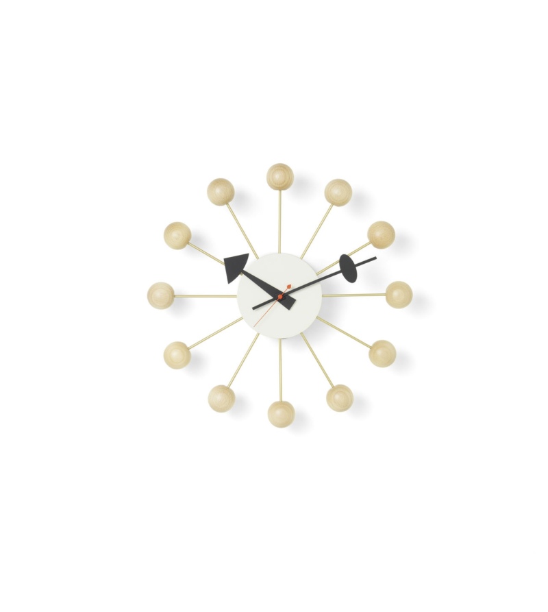 Beech Natural Wood Ball Wall Clock