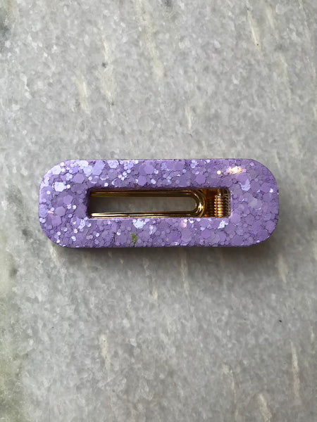 Lilac Confetti Open Hair Slide