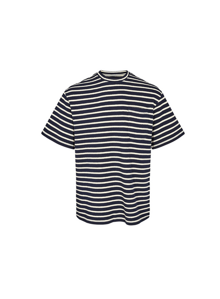 Holger Jolly Stripe Tee In Dark Navy