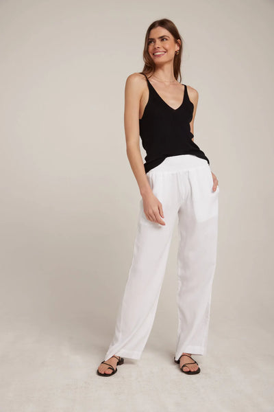 Amari Smocked Trousers White