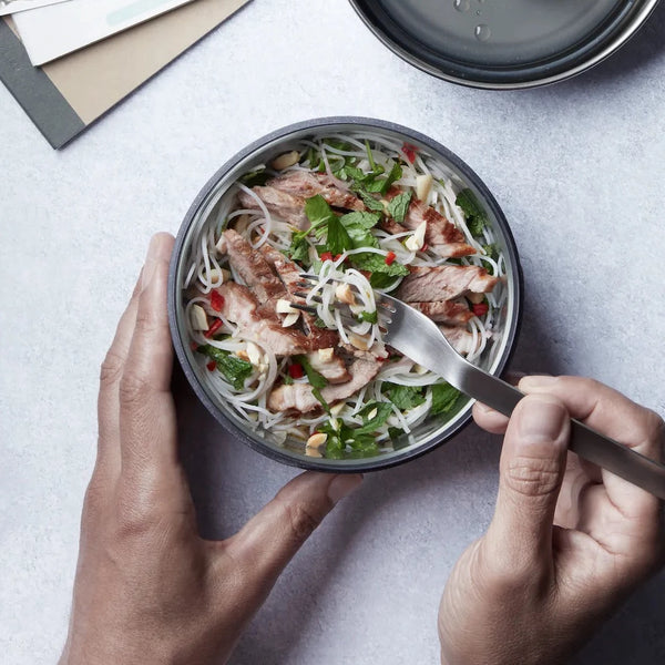 Glass Lunch Bowl In Slate