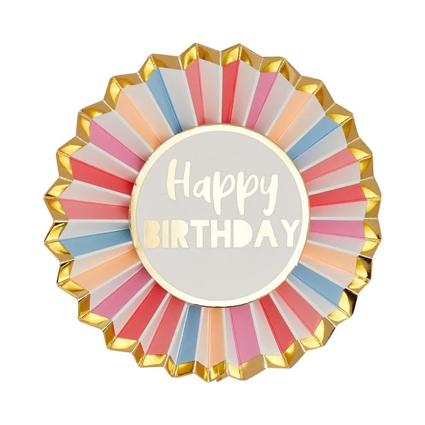 Pink Happy Birthday Badge By