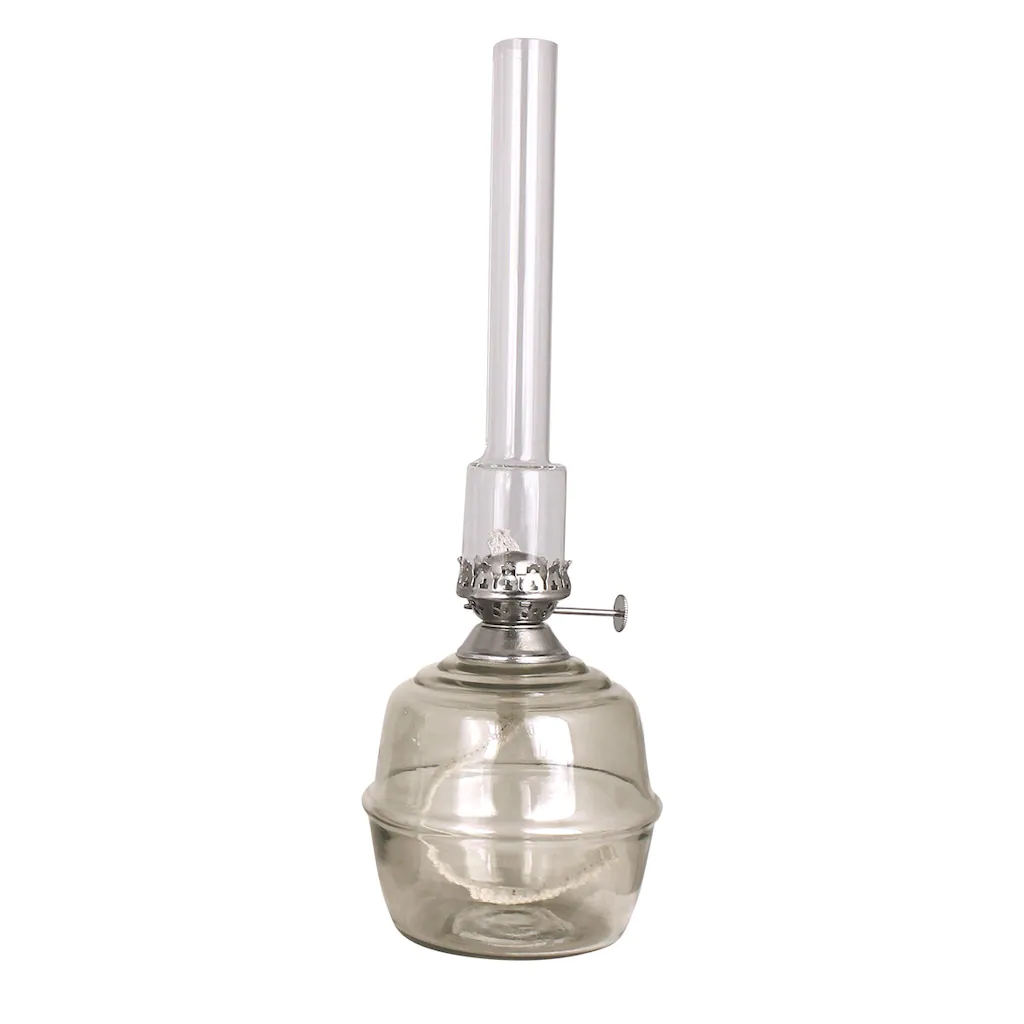 Strömshaga Gray Glass Oil Lamp